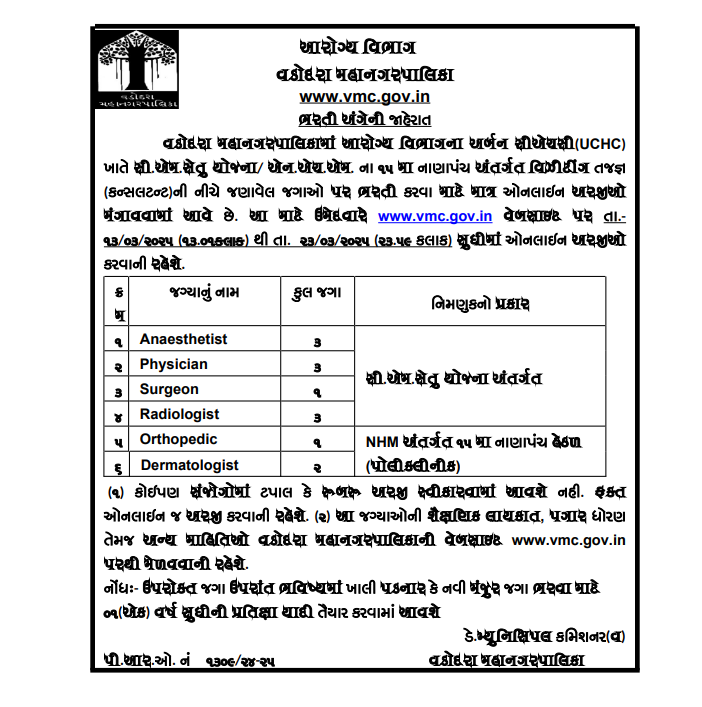 VMC Recruitment various health deparment 13 Posts 2025.png